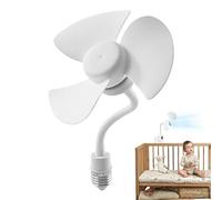 Ventilateur de plafond portable, ventilateur portable avec vis E27 - Puissant ventilateur de refroidissement avec douille filetée | Rotation à 360 degrés, petit ventilateur compact pour chambre