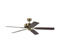 Ventilateur de plafond Potkuri Laiton antique / Acajou Laiton antique
