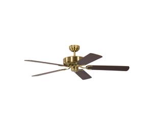 Ventilateur de plafond Potkuri Laiton satiné / Noyer Pepeo
