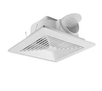 Ventilateur de plafond pour salle de bain et cuisine, ventilateur d'échappement silencieux avec flux d'air puissant, ABS économe en énergie, 20 x 20 cm, blanc, installation facile (20 x 20 cm)