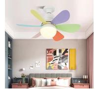 Ventilateur de plafond - PRUMYA - 30W - 3 vitesses - 3 températures - Télécommande sans fil
