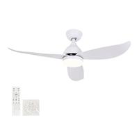 Ventilateur de plafond réglable silencieux avec lumière LED et télécommande DC Moteur 6 vitesses Réversible pour chambre à coucher & Living Room Modern Ceiling Fans with Lighting