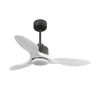 Ventilateur de plafond Réversible Thermostat Dimmable Wifi Moteur à courant continu Toits en pente Télécommande Lumière à trois tons