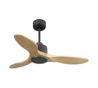 Ventilateur de plafond Réversible Thermostat Wifi Moteur à courant continu Toits en pente Télécommande SpetsesD106C0365192 Noir