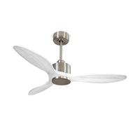 Ventilateur de plafond Réversible Thermostat Wifi Moteur à courant continu Toits en pente Télécommande SantoriniD132C0364986 Argent