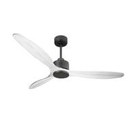 Ventilateur de plafond Réversible Thermostat Wifi Moteur à courant continu Toits en pente Télécommande SalD166C0365199 Noir