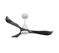 Ventilateur de plafond Réversible Thermostat Wifi Moteur à courant continu Toits en pente Télécommande Adaptateur 2/3 Lames PURLINE UtilaD132C0466660 Blanc