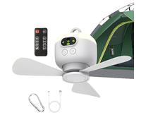 Ventilateur de plafond sans fil - Ventilateur de plafond portable avec lumière, éclairage 3600 mAh - Petit ventilateur de plafond avec télécommande sans fil - Ventilateurs de camping | Crochet