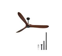 Ventilateur De Plafond Sans Lumière 180cm 3 Pales 6 Vitesses Moteur CC Réversible