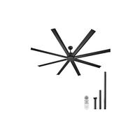 Ventilateur De Plafond Sans Lumière 214cm Avec 6 Vitesses 8 Pales Aluminium