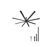 Ventilateur De Plafond Sans Lumière 243cm 50W Avec Télécommande 6 Vitesses Noir