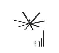 Ventilateur De Plafond Sans Lumière 243cm 50W Avec Télécommande 6 Vitesses Noir