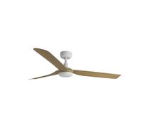 Faro Barcelona Ventilateur de plafond PUNT BL-ER sans lumière Blanc/bois DC