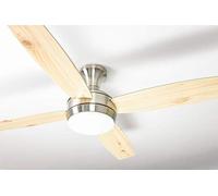 AireRyder Ventilateur de plafond Saturn – nickel satiné, éclairage, télécommande, 132 cm