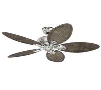 Ventilateur de plafond Savoy Nickel brossé / Osier Chrome / Nickel brossé