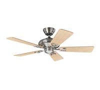Ventilateur de plafond Seville II Nickel avec chainette Hunter Fans
