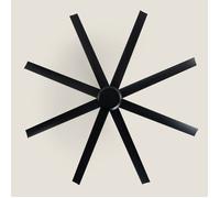Ventilateur de Plafond Silencieux DC Hidra Noir Télécommande 189 cm Noir Industriel (plus de 35 m²)