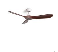Ventilateur de Plafond Silencieux Extérieur Spetses 132cm Moteur DC, Bois foncé, Télécommande, Sans lumière, WIFI: True