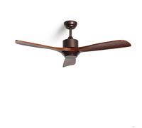 Ventilateur de plafond silencieux Forest Marron 132cm Moteur DC, Bois foncé, Télécommande, Sans lumière, WIFI: False