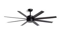 Ventilateur de Plafond Silencieux Hidra Noir 157cm Motor DC Sans lumière Télécommande Non