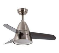 LEDKIA LIGHTING TECHBREY - Ventilateur de Plafond Silencieux | Moteur DC | LED CCT 15W | 6 Vitesses | Télécommande RF | Gris Industriel, Sélectionnable, Acrylonitrile butadiène styrène (ABS)