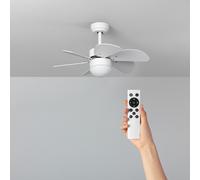 Ventilateur de Plafond Silencieux Orion Blanc 81cm Moteur DC Blanc