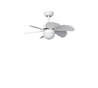 TECHBREY - Ventilateur de Plafond LED Orion | Moteur DC Silencieux et Économe | 6 Vitesses | Fonction Été/Hiver | Télécommande Incluse, Blanc, Aluminium
