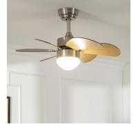 Ventilateur de plafond led orion bois 81cm moteur dc bois 390xø810 mm