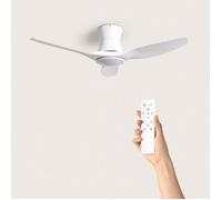 Ventilateur de Plafond Silencieux Salamina Blanc 132cm Motor DC, Blanc, Télécommande, Avec lumière, WIFI: False