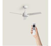 Ventilateur de Plafond Silencieux Vacker 105 cm Moteur DC pour Extérieur, Blanc, Télécommande, Avec lumière, WIFI: False