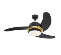 Ventilateur de plafond Simone Noir 122 cm avec LED Noir