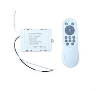 Ventilateur de plafond, télécommande avec récepteur, 24 V CC, contrôleur inverseur à intensité variable, fonction oscillante, pour chambre à coucher, salon, blanc, modèle B, kit complet d'émetteur et
