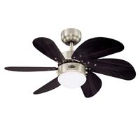 Ventilateur de plafond Turbo Swirl Chrome 76 cm Chrome / Nickel brossé