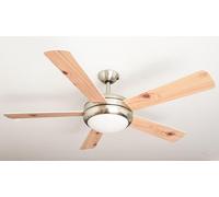 Ventilateur de plafond Ursa BN Blanc & Pin Chrome / Nickel brossé
