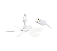 Ventilateur de plafond USB avec design à 6 pales et télécommande, alimenté par USB avec 4 vitesses de vent réglables, portable pour camping et utilisation en intérieur (A)