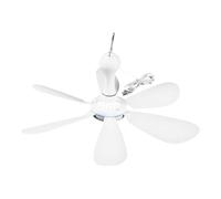 Ventilateur de plafond USB de 41,7 cm avec câble amovible de 1,7 m pour chambre à coucher, dortoir, ventilateur de bureau USB avec commutateurs