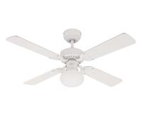 Westinghouse Ventilateur de plafond d’intérieur Vegas 72185 105 cm blanc kit LED verre opale dépoli
