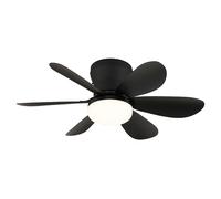 Ventilateur de plafond Ventilateur Lampe de salon Dimmable Noir Métal Ø 51 cm