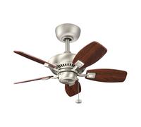 Ventilateur de plafond Ventilateur, retour 3 vitesses Interrupteur à tirette, nickel, D 76cm