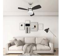 vidaXL Ventilateur de plafond 76 cm 39 W Télécommande incluse Marron foncé