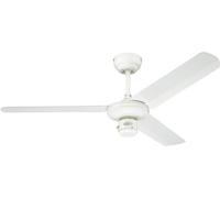 Ventilateur de plafond Westinghouse Industrial (Ø x H) 122 cm x 370 mm Couleur des pales: blanc Couleur du boîtier (détails): blanc