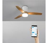 Ventilateur de plafond WIND CALM 40W silencieux - Minuteur programmable jusqu'à 4 h Bois clair G