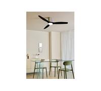 Ventilateur de plafond WIND CALM CUSTOM WOVEN silencieux 40W Ø132 cm en bois avec lumière LED, finitions corde, fonction été/hiver, programmable