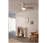 WIND CALM LINE - Ventilateur De Plafond 40W Silencieux Ø132 Cm 100% Bois Télécommande