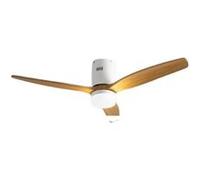 CREATE / WINDCALM NATURAL WOOD M/Ventilateur de plafond avec lumière blanc pales bois clair avec contrôleur mural et télécommande / 40W, Minuterie, Ø132 cm, 3 températures de lumière