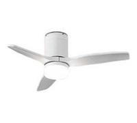 Ventilateur de plafond WIND CALM NATURAL WOOD 40W silencieux 100% bois et blanc Noir G