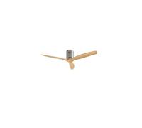 CREATE / WINDCALM NATURAL WOOD M/Ventilateur de plafond nickel pales bois clair avec télécommande / 40W, Minuterie, Ø132 cm, silencieux, 6 vitesses, fonction été-hiver