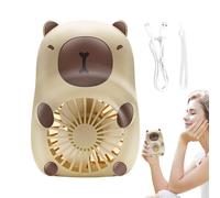 Ventilateur De Poche Capybara Avec Cordon | Ventilateur Ultra-portable Rechargeable Par USB, 3 Vitesses | Appareils De Refroidissement Personnels À Charge Rapide Pour Les Âges, Bureau, Extérieur