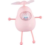 Ventilateur de poche Mignon Animal Cartoon Vent Fort USB Rechargeable Petit Ventilateur pour Bureau Extérieur Rose