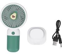 Ventilateur de poche petit fruit - cartoon - sac portable USB -USB -rechargeable en dehors de la navette voyageant Avocado Green